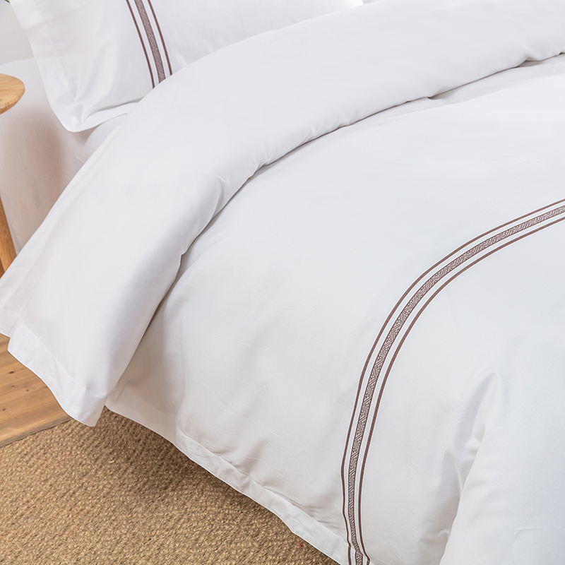 欣潔織造酒店色織床上用品 客服布草定制