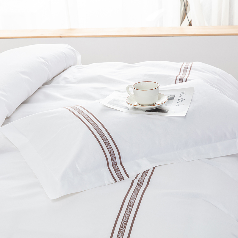 欣潔織造酒店色織床上用品 客服布草定制 